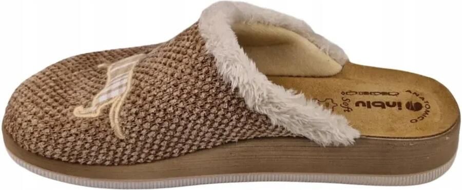 Inblu Dames pantoffels CT000042 zandkleurig