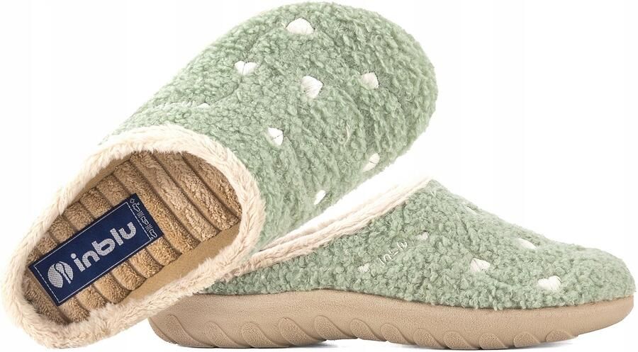 Inblu Dames Pantoffels ET-33 Groen Zacht & Comfortabel