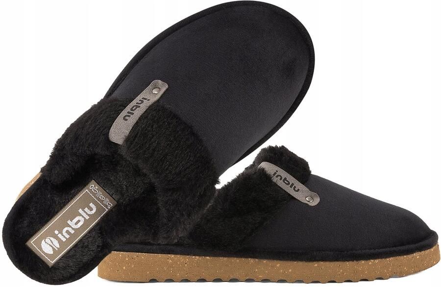 Inblu Dames Pantoffels EY-32 Zwart Comfortabel en Warm