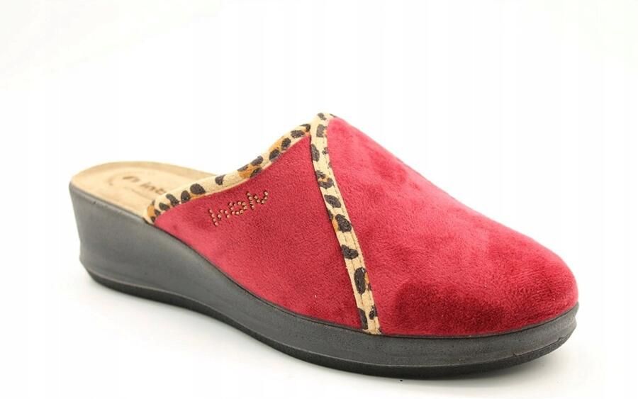 Inblu Dames Pantoffels Leer Bordeaux