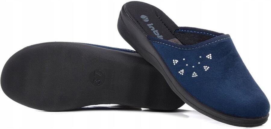 Inblu Dames Pantoffels Marineblauw Comfortabele Huisschoenen