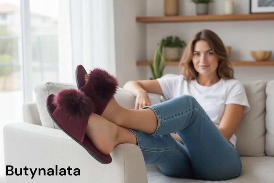 Inblu Dames Pantoffels NP-6V Bordo Licht & Comfortabel