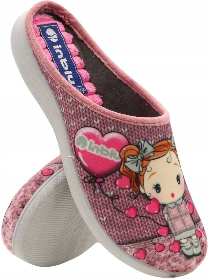 Inblu Dames Pantoffels Roze Comfortabel Huiselijk Schoenwerk