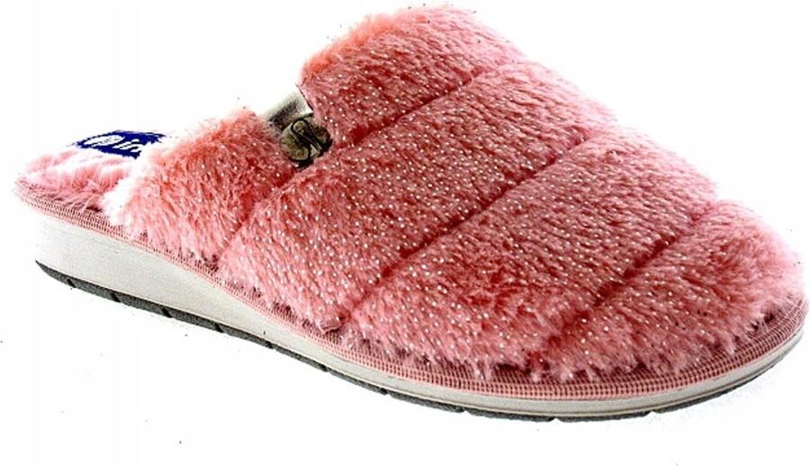 Inblu Dames Pantoffels Roze Zilver Glitter