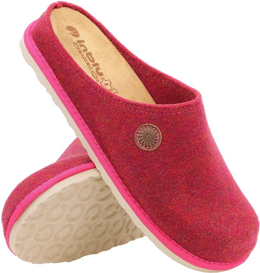 Inblu Dames Pantoffels van Vilt Comfortabel en Warm