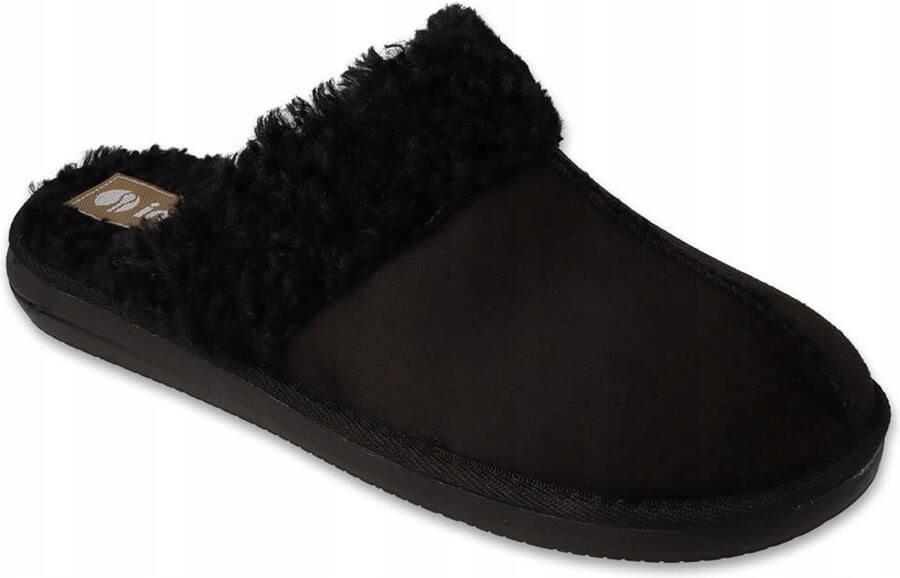 Inblu Dames Pantoffels Zwart Wol Model