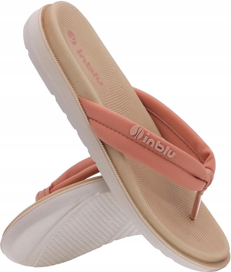Inblu Dames Slippers IN-SF-04 Comfortabele Roze Teenslippers