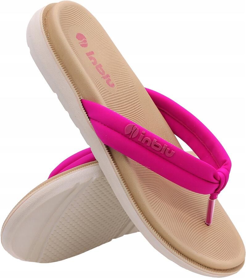 Inblu Dames Teenslippers IN-SF-04 Comfortabele en Stijlvolle Fuchsia Slippers
