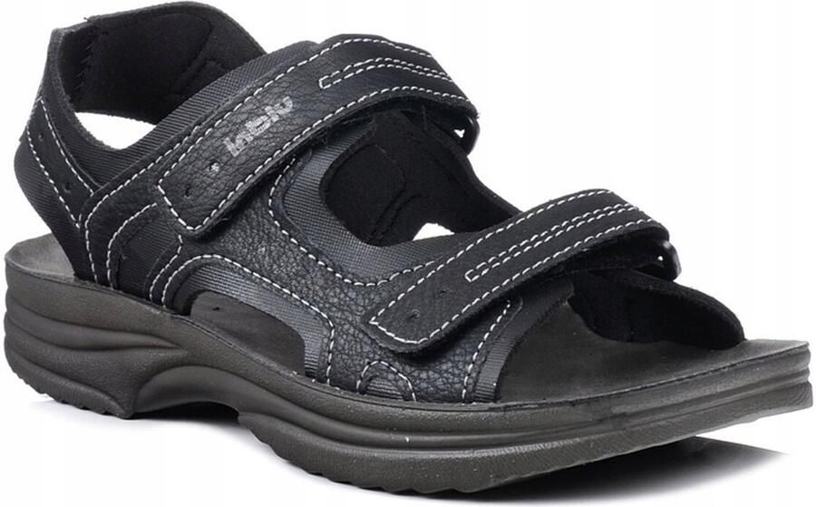 Inblu Heren Sandalen RY-29 Zwart Leer