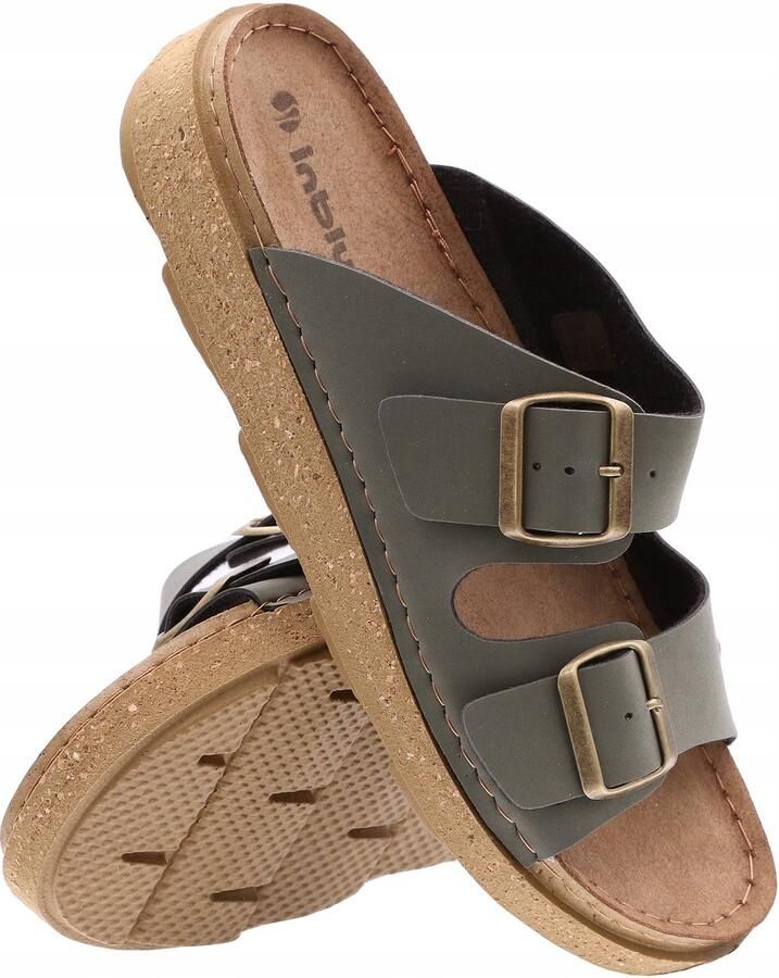Inblu Heren Slippers IN- Comfortabele Leren Inlegzool