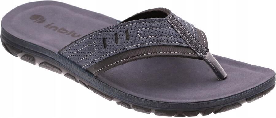 Inblu Heren Slippers VT-02 Eco Leer Zachte Inlegzool Zomer