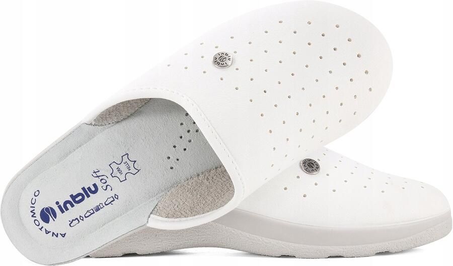 Inblu RH-33 Heren Klompen Comfort PU Wit