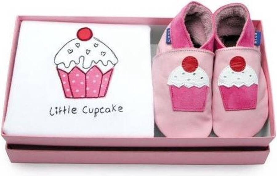 Inch Blue Babyslofjes Little cupcake gift set