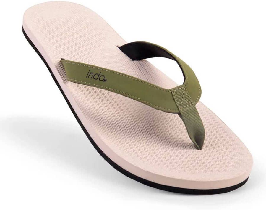 Indosole Essentials Slippers Beige Groen Man
