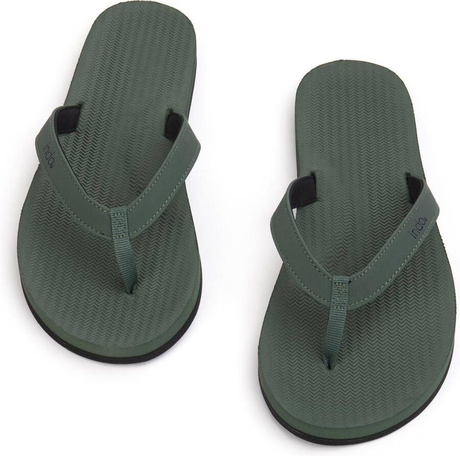 Indosole Flip Flop Essential Dames Slippers Groen
