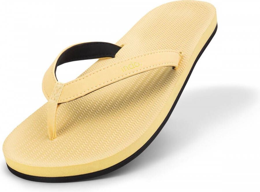 Indosole Flip Flops Essential Light Teenslippers Zomer slippers Dames Geel