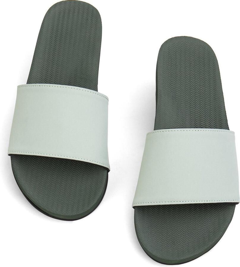 Indosole Slides Color Combo Dames Slippers Groen