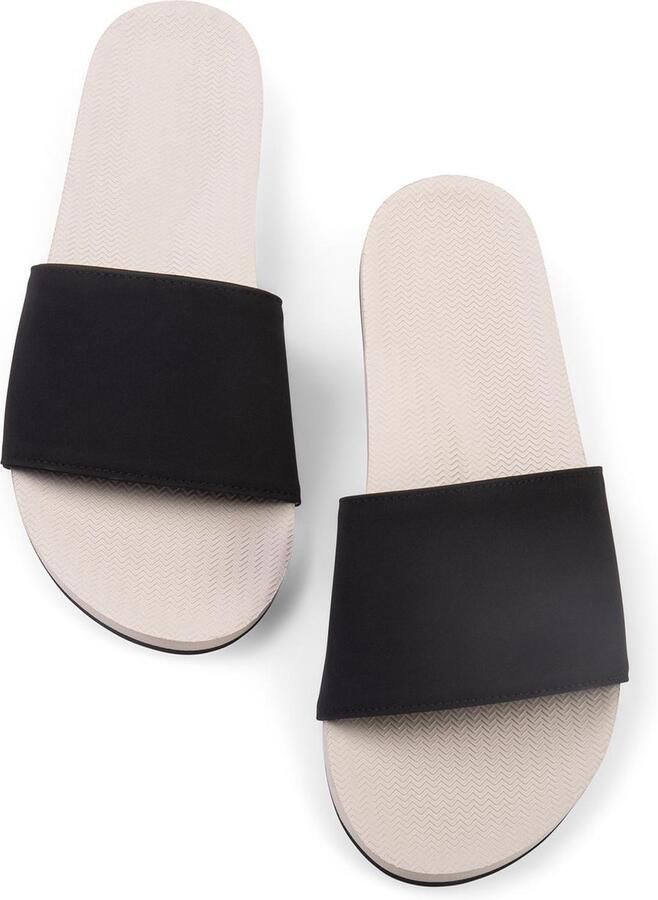 Indosole Slides Color Combo Dames Slippers Zand Zwart