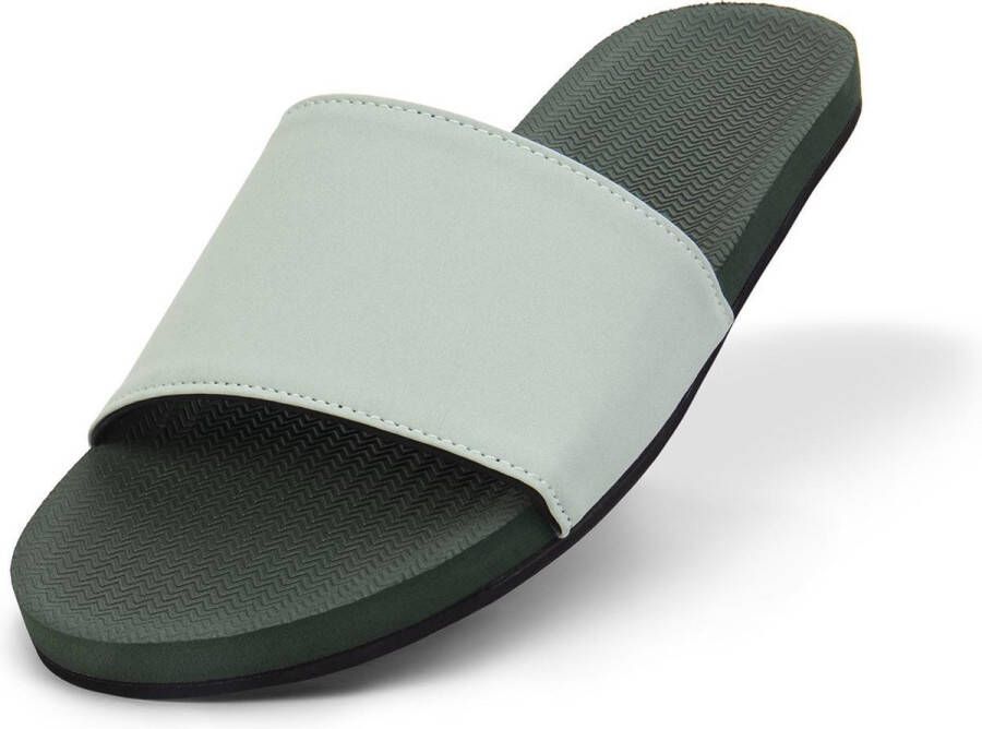 Indosole Slides Color Combo Dames Slippers Groen