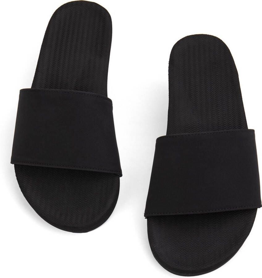 Indosole Slides Essential Heren Slippers Zwart