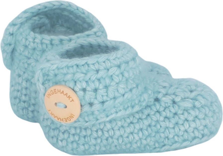 Ingehaakt baby boots lichtblauw