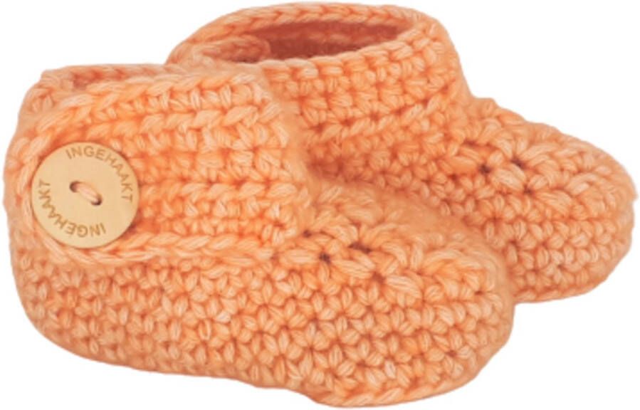 Ingehaakt baby boots oranje
