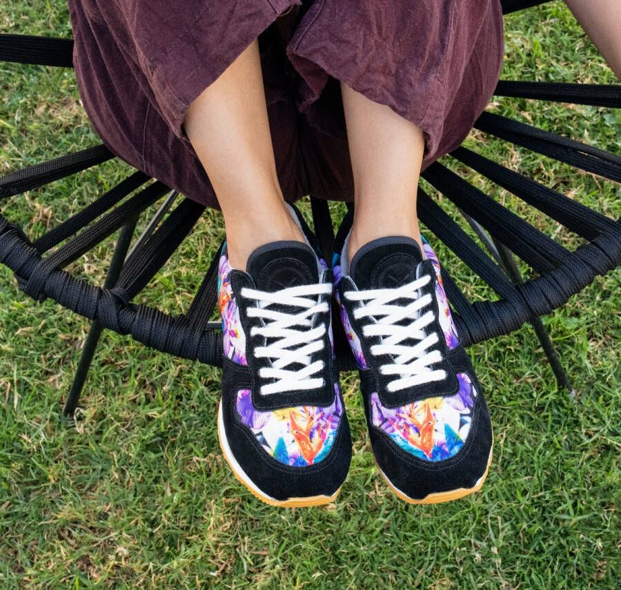 Inkkas Caladium Dames Sneaker Suede Natuurprint EVA rubber zool Vintage