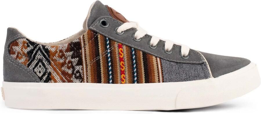 Inkkas Cusco Low Top dames sneaker comfortabele suède low top sneaker met Peruaanse Inca-print handgemaakt in Peru