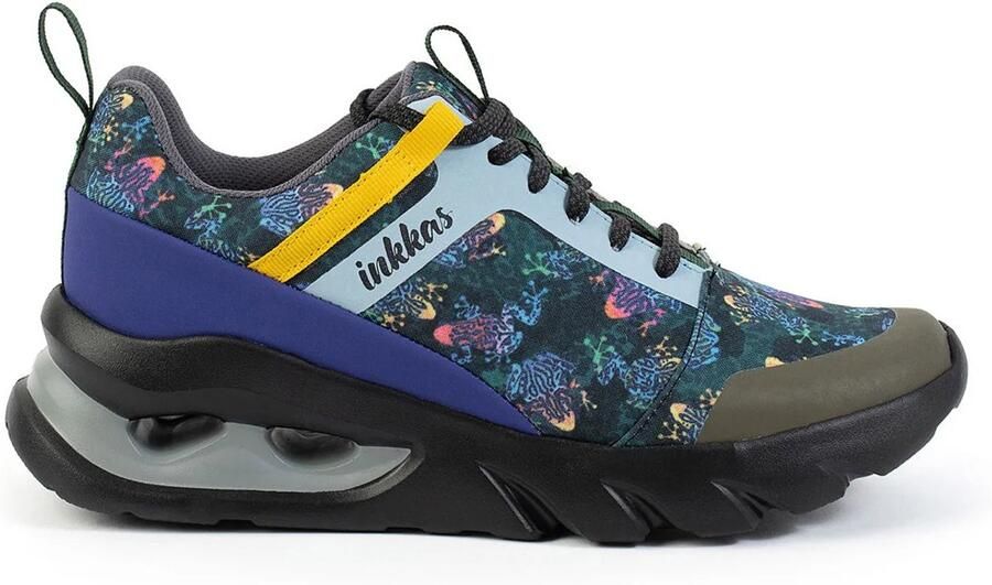 Inkkas Rana Trainer Vegan trainer sneaker met kleurrijke kikkerprint uit het Amazonegebied