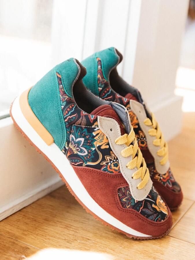 Inkkas Yuuki dames sneaker comfortabele suède sneaker met tijgerdesign multicolor - Foto 2