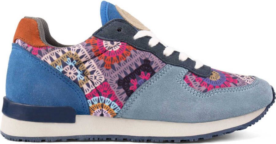 Inkkas Primerose Dames Sneaker Leather Natuurprint EVA rubber zool Vintage