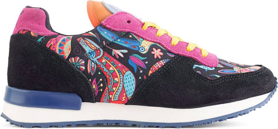 Inkkas Zocalo Dames Sneaker Suede Natuurprint EVA rubber zool Vintage