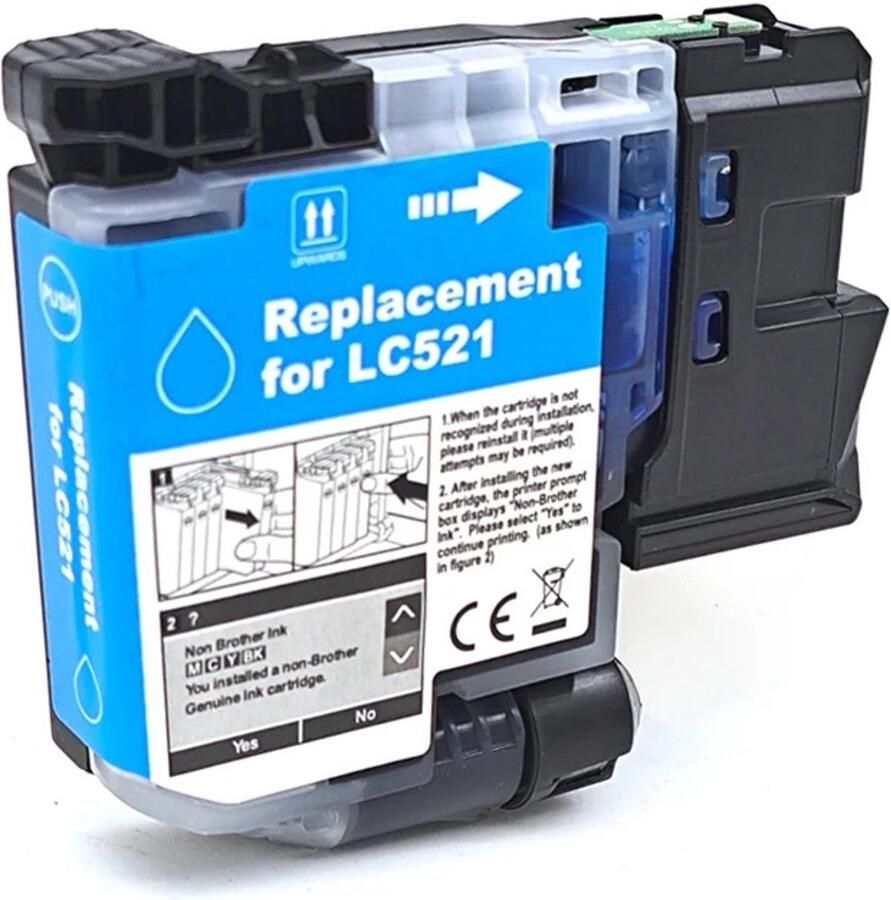 Inktkenners Inktcartridge Geschikt voor Brother L Cyaan Geschikt voor Brother DCP-J1260W DCP-J1310DW DCP-J1313DW DCP-J1360DW DCP-J1460DW - Foto 1