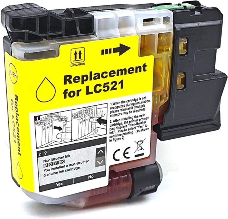 Inktkenners Inktcartridge Geschikt voor Brother L Geel Geschikt voor Brother DCP-J1260W DCP-J1310DW DCP-J1313DW DCP-J1360DW DCP-J1460DW - Foto 2