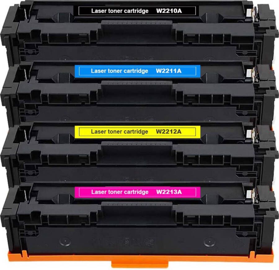 Inktkenners Multipack Laser Toner cartridges Geschikt voor 207A (Met chip) Geschikt voor HP Color Laserjet Pro M255 M255dw MFP M282 M282nw M283 M283cdw M283fdw