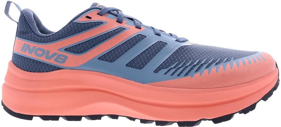 Inov-8 TrailFly Max Dames Blue Grey Coral Light Grey Trailrunning schoenen Wide fit
