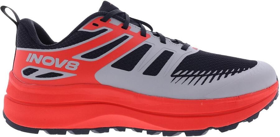 Inov-8 TrailFly Max Heren Black Light Grey Red Trailrunning schoenen Wide fit