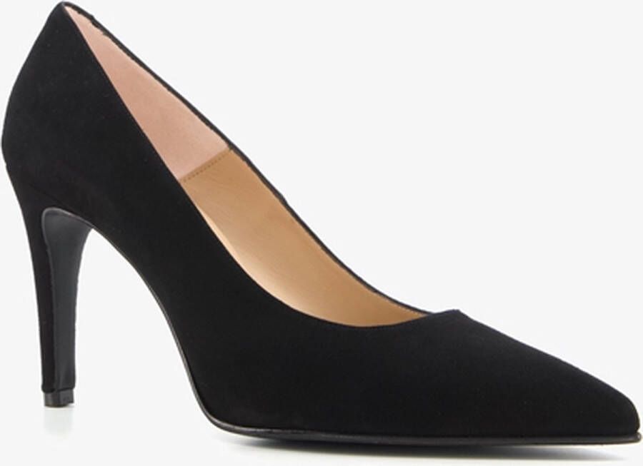 Into Forty Six leren unisex pumps zwart hoog