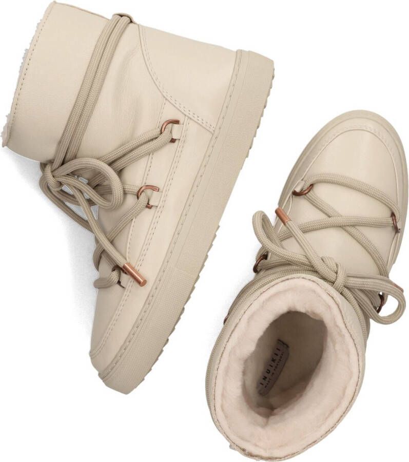 INUIKII Enkellaarsjes Dames Outdoor Snowboots Damesschoenen Leer Full Leather Beige - Foto 2