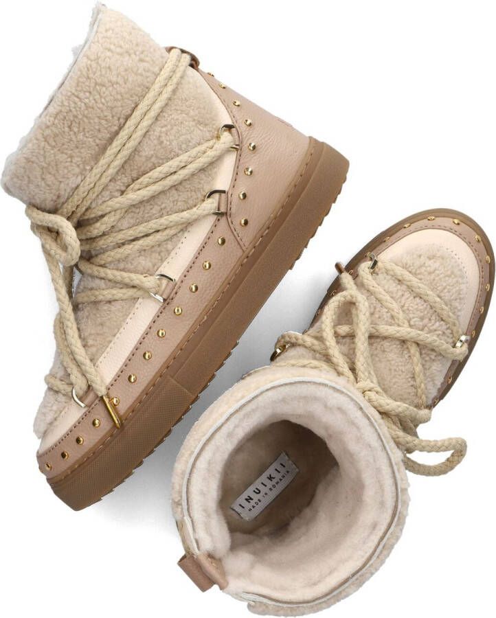 INUIKII Vachtlaarzen Dames Curly Rock Maat: 36 Materiaal: Leer Kleur: Beige