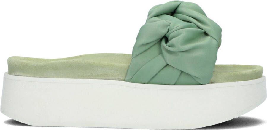 INUIKII Fjord Flower Platform Slippers Dames Groen