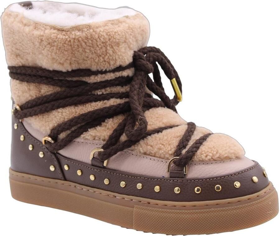 INUIKII Vachtlaarzen Dames Curly Rock Maat: 40 Materiaal: Textiel Kleur: Bruin - Foto 5