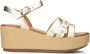 Inuovo 123124 Sandalen Met Sleehak Dames Goudkleurig - Thumbnail 2