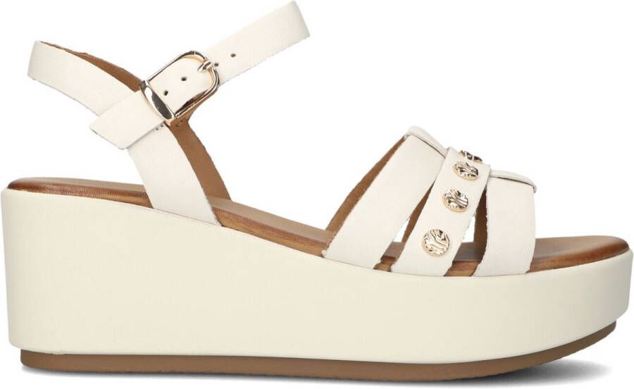 Inuovo 123124 Sandalen Met Sleehak Dames Wit