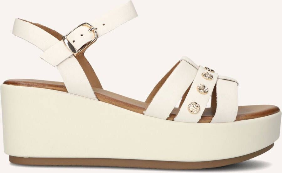 Inuovo 123124 Sandalen Met Sleehak Dames Wit