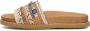 Inuovo Kleurrijke Leren Slippers met Stijlvolle Details Multicolor Dames - Thumbnail 2