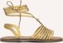 Inuovo Gouden Strappy Leren Sandalen - Thumbnail 2