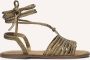 Inuovo Khaki Strappy Leren Sandalen - Thumbnail 2