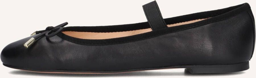 Inuovo Zwarte Leren Ballerina's Black Dames - Foto 2