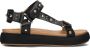 Inuovo Zwarte platte sandalen met plateauzool - Thumbnail 2